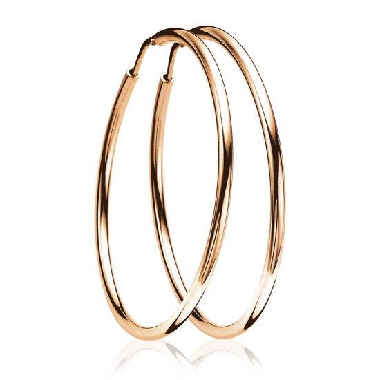 ZINZI silberne Ohrringe rosé vergoldet 45x2mm ZIO436R