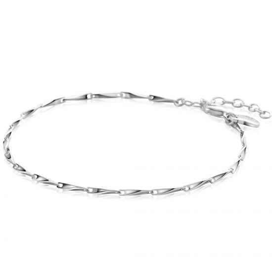 ZINZI zlv. armband met gedraaide schakels