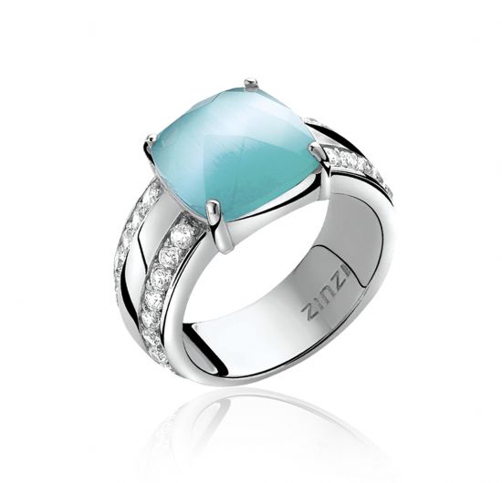 ZINZI ring zc/turquoise cat-eye mt.52