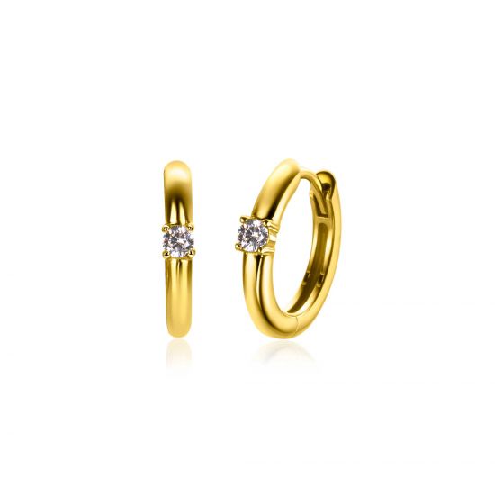 ZINZI zlv. oorringen gg.verg. birthstones wit cz.