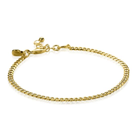 ZINZI silbernes Armband gelb vergoldet 3mm Gourmet ZIA1418G