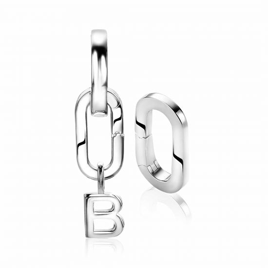ZINZI silberne ovale Ohrhänger verschließbarer Ring 16mm für deine Anhänger ZICH2060