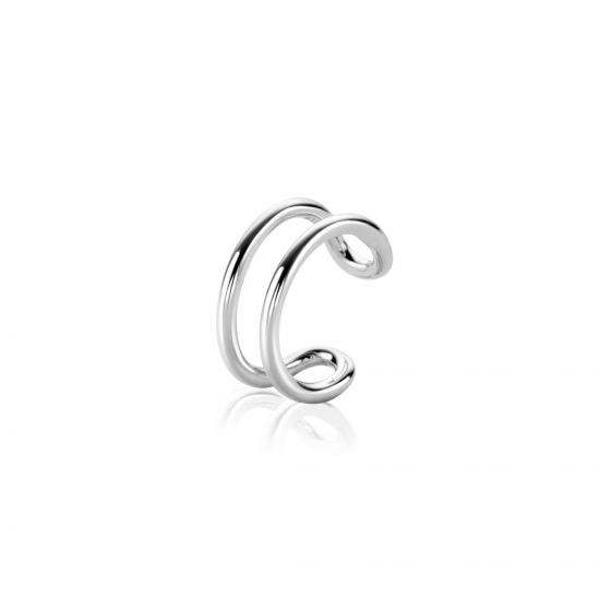 ZINZI zlv. earcuff dubbel glad