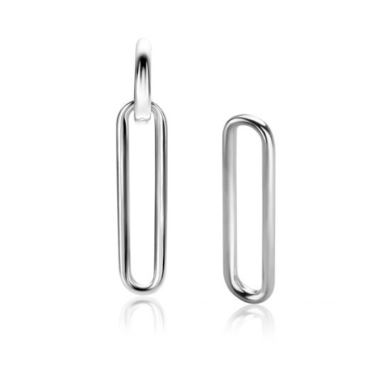 ZINZI zlv. oorbedels paperclip glad 28mm