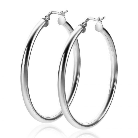 ZINZI silberne Ohrringe 46x3mm rund ZIO2180