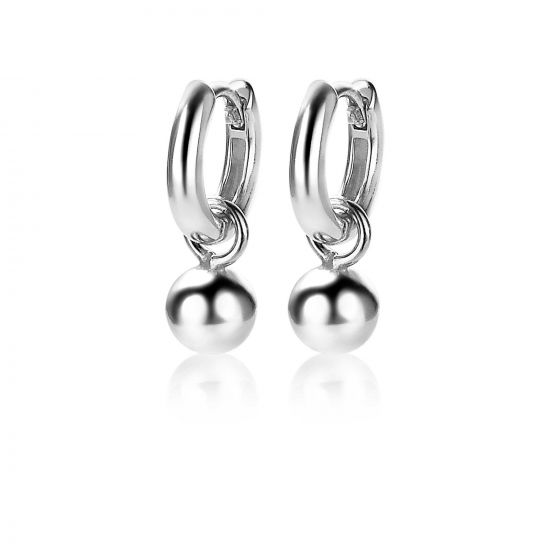ZINZI silberne Ohrhänger Kugel 6mm ZICH1930