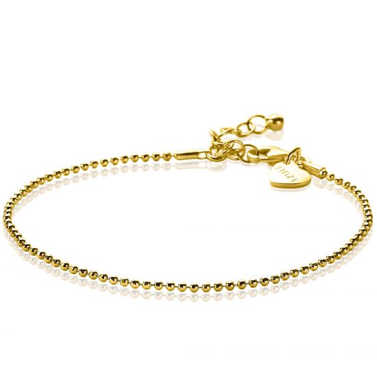 ZINZI silbernes Kugel Armband gelb vergoldet 1,5mm breit 17-19,5cm ZIA1909G