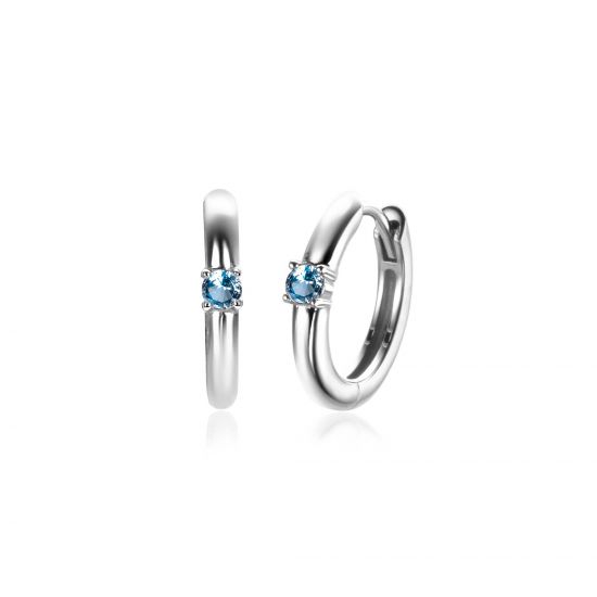 ZINZI zlv. oorringen birthstones topaas cz