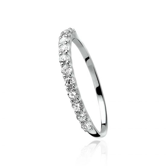 ZINZI silberner Ring weiß ZIR827