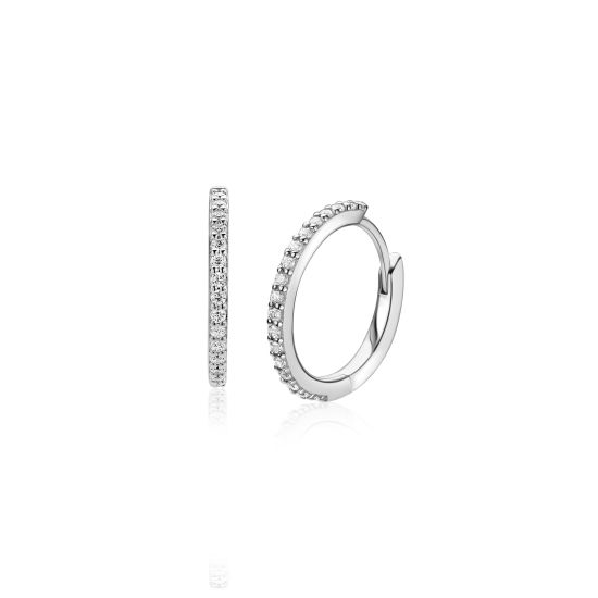 ZINZI zlv. klapcreolen met zirconia's 13x1.6mm