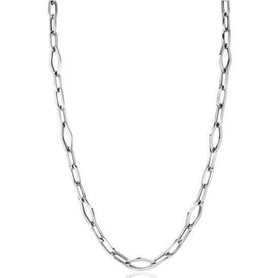 ZINZI zlv. collier paperclip en wieber schakels