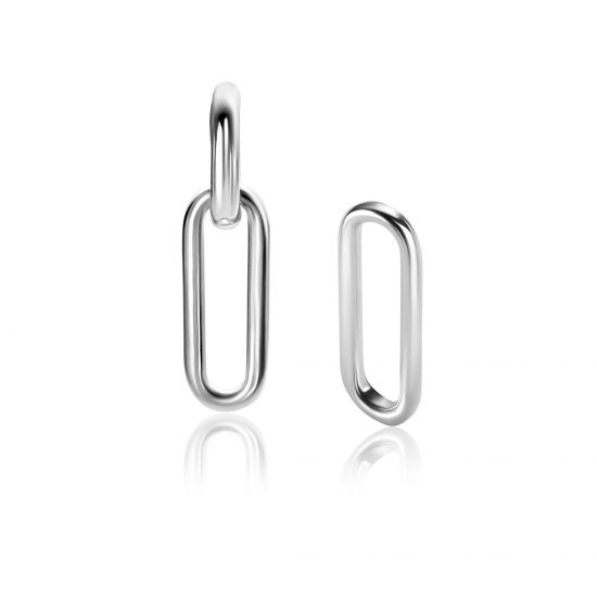 ZINZI zlv. oorbedels paperclip glad 18mm