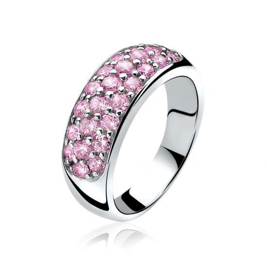 ZINZI silberner Ring rosa ZIR334R