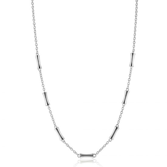 ZINZI zlv. collier met staafjes in organische vorm