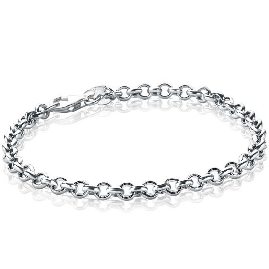 Zinzi silbernes Jasseron-Armband 4,5mm breit 18cm ZIA1911