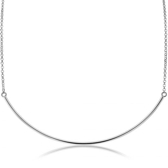 ZINZI silberne Fantasiekette 45cm mit trendy Bogen 11cm  ZIC1405