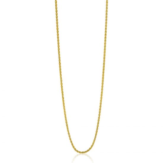 42cm ZINZI silberne Palmier Kette gelb vergoldet ZILC-P42G