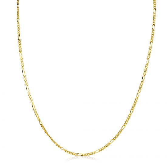 ZINZI zlv. figaro collier 90 cm geel verguld