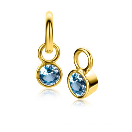 ZINZI zlv.oorbedels gg.verg. birthstones topaas cz