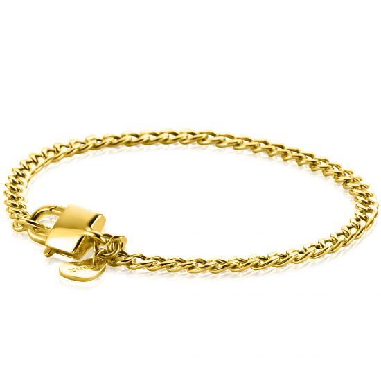 ZINZI zlv. armband gg.verg.grmt. met slot sluiting