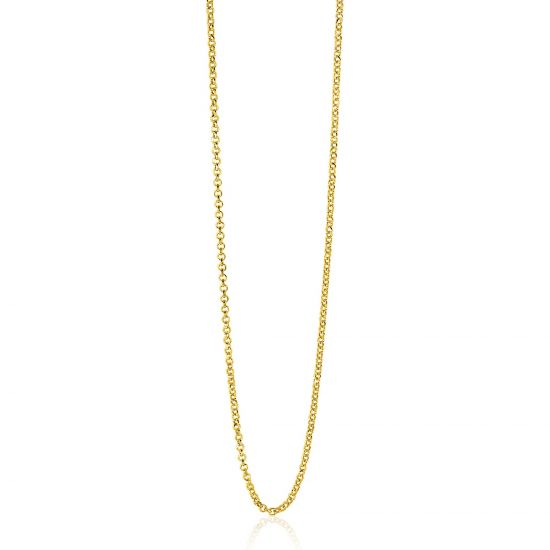 45cm ZINZI silberne Jasseron Kette gelb vergoldet ZILC-J45G
