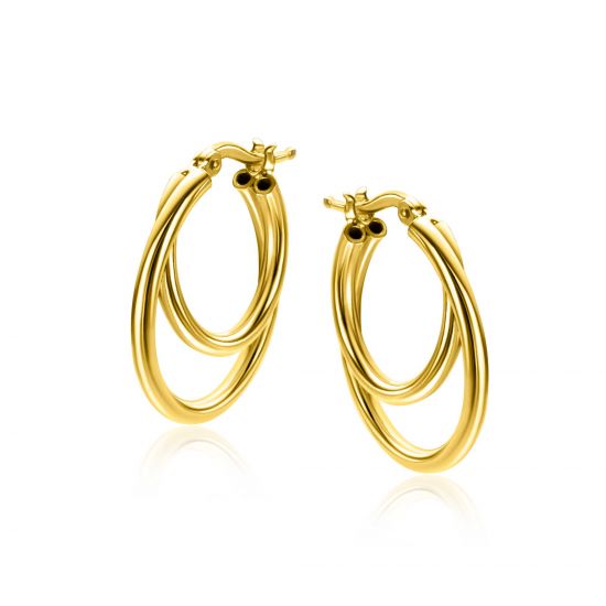 ZINZI zlv. oorr.gg.verg.2 ringen in 2 maten 22x2mm