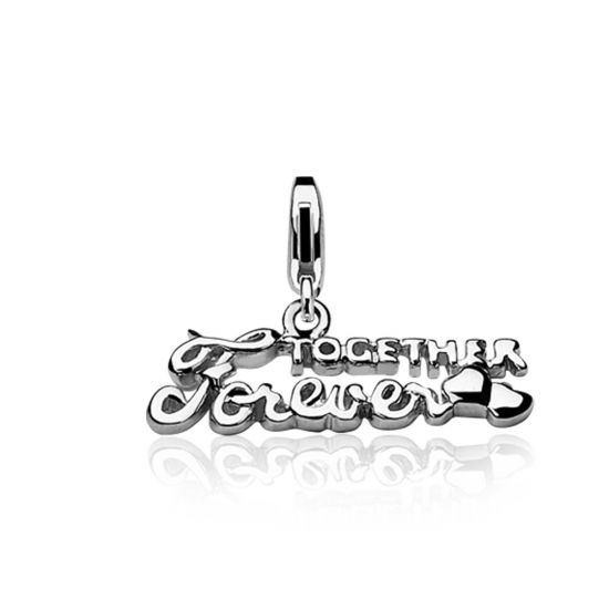 Zinzi silberner Anhänger Together Forever CHARMS276