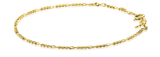 ZINZI Gold 14 Karat Gold Figaro Armband 1,5mm breit  ZGA294