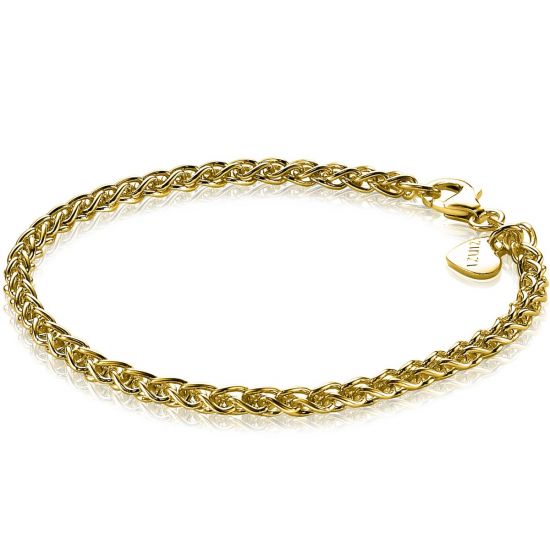 ZINZI silbernes Palmier Armband gelb vergoldet 3,5mm ZIA1260G