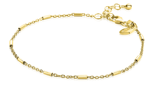 ZINZI silbernes Fantasie Armband gelb vergoldet 17-20cm ZIA1648G
