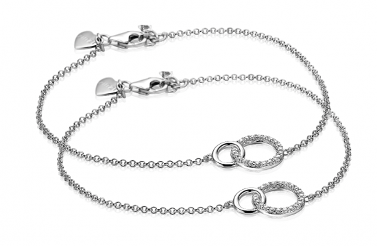"ZINZI Set aus 2 silbernen Armbändern 2 offene Kreise verbunden weiß ZIA1782-SETZINZI Set aus 2 silbernen Armbändern 2 offene Kreise verbunden weiß ZIA1782-SETZINZI Set aus 2 silbernen Armbändern 2 offene Kreise verbunden weiß ZIA1782-SETZINZI Set aus 2 s