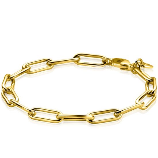 ZINZI zlv.armband gg.verg.paperclip schakels 5.8mm