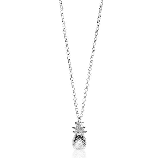 ZINZI zlv. collier met ananas 43/46cm