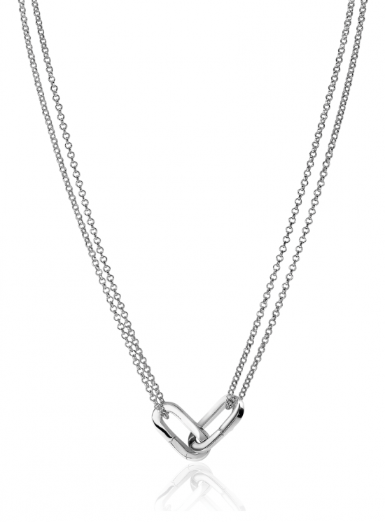 ZINZI silberne Kette 45cm ovaler Verschlussring ZIC2215Z