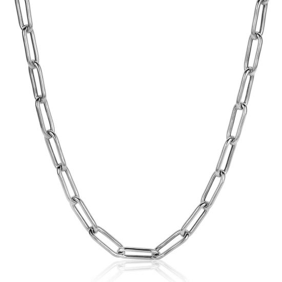 ZINZI zlv. collier paperclipschakels 5.8mm 45cm