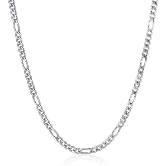 ZINZI zlv. collier figaro schakels 3.5mm 45cm