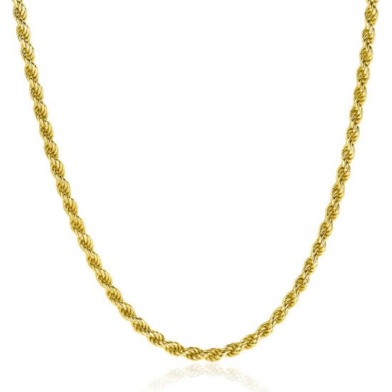 ZINZI zlv. koord collier geelgoud verguld 45cm