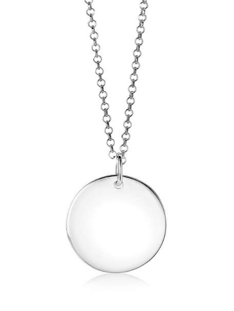 ZINZI zlv. hanger rond plaatje 20mm