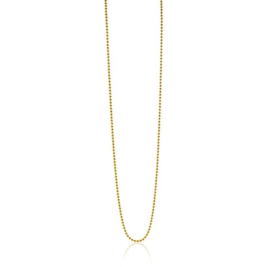 ZINZI zlv. bol collier 90 cm geel verguld