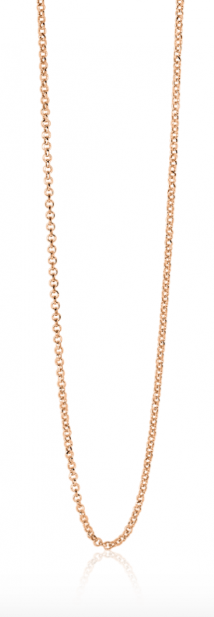 ZINZI zlv. jasseron collier 42 cm rosé verguld