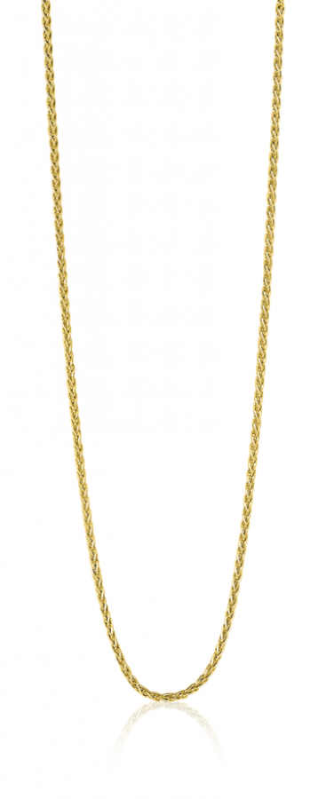 ZINZI zlv. palmier collier 45 cm geel verguld