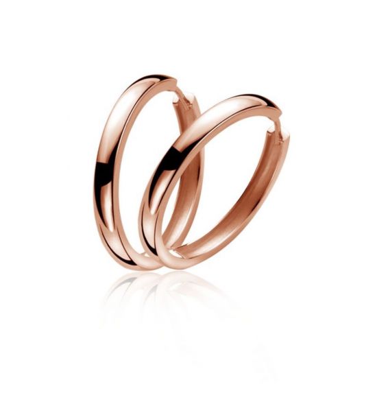 ZINZI silberne Ohrringe rosé vergoldet 28 x 3mm ZIO193R