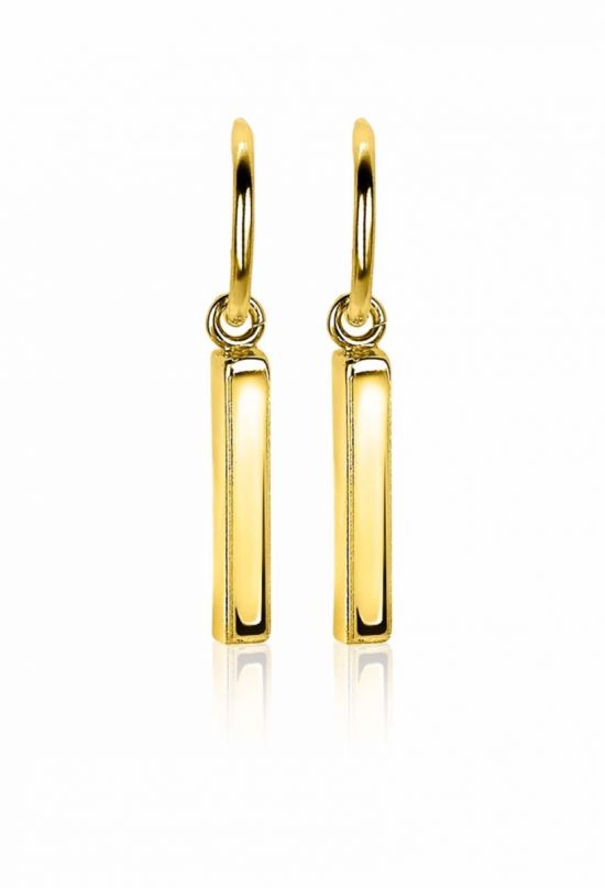 ZINZI silberne Ohrstecker in 14K gelb vergoldet mit Stab 26mm ZIO2099G