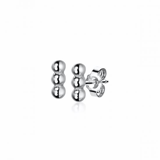 ZINZI silberne Ohrstecker drei Kugeln 6mm ZIO2230