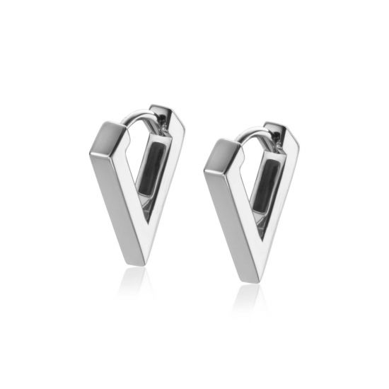 ZINZI zlv. klapcreolen V vorm 16x3mm