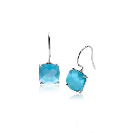 ZINZI oorhangers turkoois cat-eye