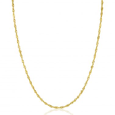 ZINZI Gold 14 Karat massiv goldene Singapore-Kette, 1,8mm breit, 41-43cm ZGC501
