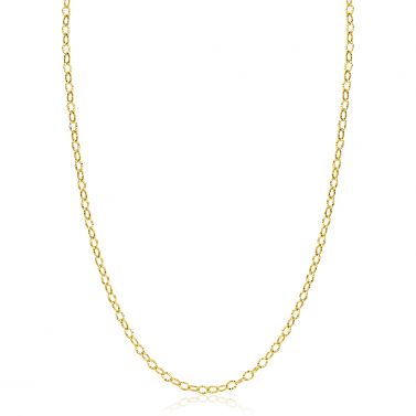 ZINZI GOLD collier ronde schakels gediamanteerd