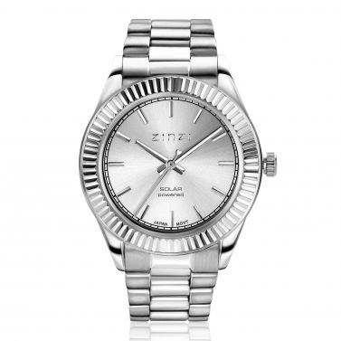 Zinzi horloge Solaris zilv. w.pl. st bnd 35mm