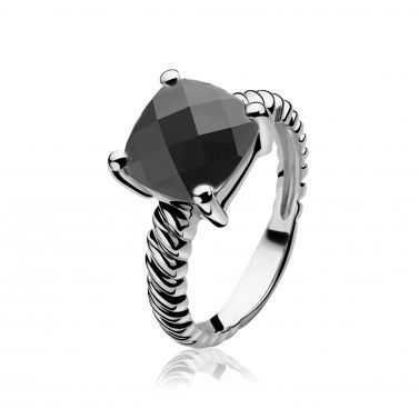 ZINZI silberner Ring schwarz ZIR937Z